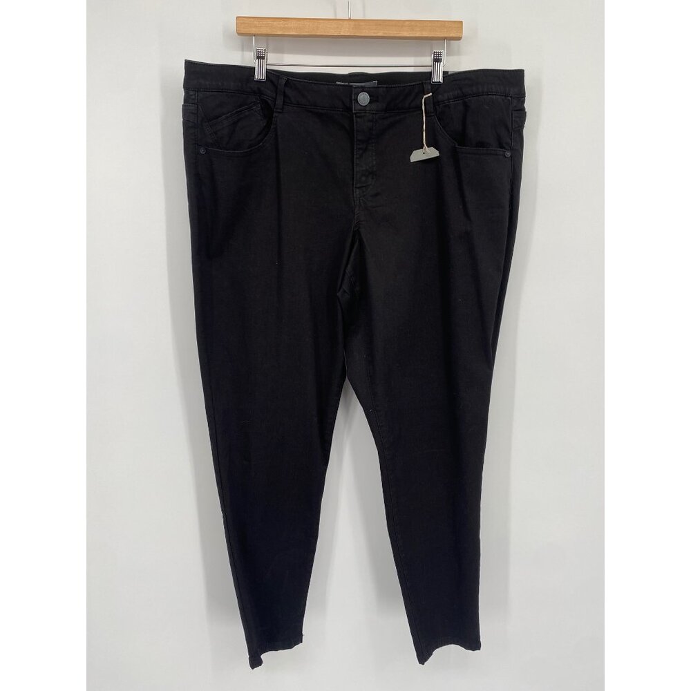 Women’s Wit & Wisdom Black Ankle SKINNY PANTS SIZE 22 W ELASTIC WAIST  NWT